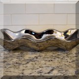 K26. Wavy ceramic divided platter. 13”w x 5”d - $16